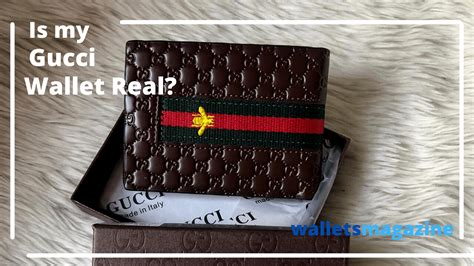 how to tell a real gucci wallet|gucci wallet with coin pouch.